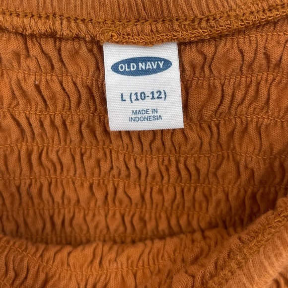 Old Navy Long Sleeves Shirt Cognac Size Large 10-12 - Picture 4 of 6